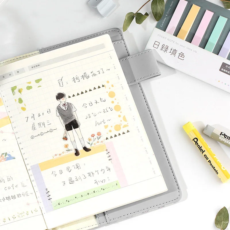 60 листов Kawaii Plant memo pad самоклеящиеся N Times Липкие заметки милый блокнот для детских