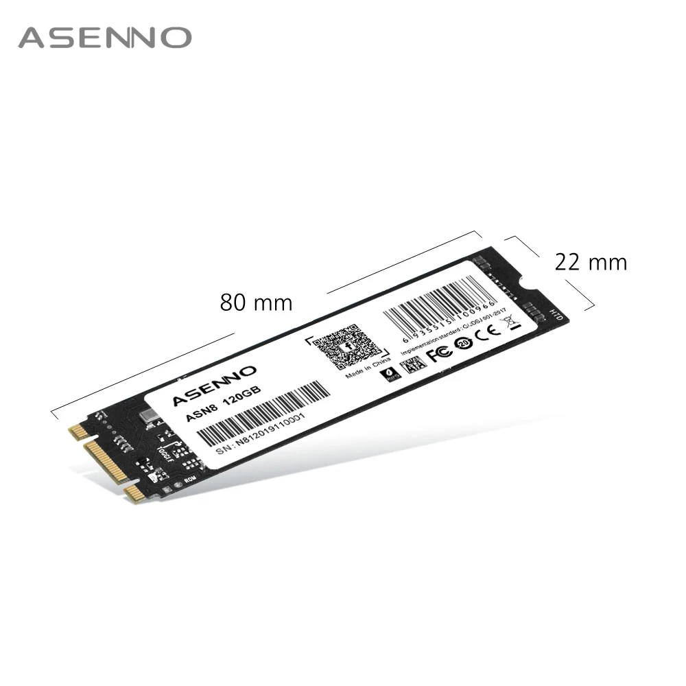 Asenno M.2 SATA SSD 1 ТБ 120 ГБ 240 512 HDD M2 NGFF 2280 для портативного компьютера|Внутренние