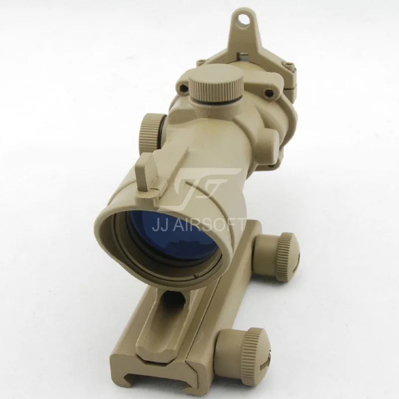 Прицел JJ Airsoft ACOG Style 4x32 с Killflash / Kill Flash (черный/коричневый) Бесплатная доставка