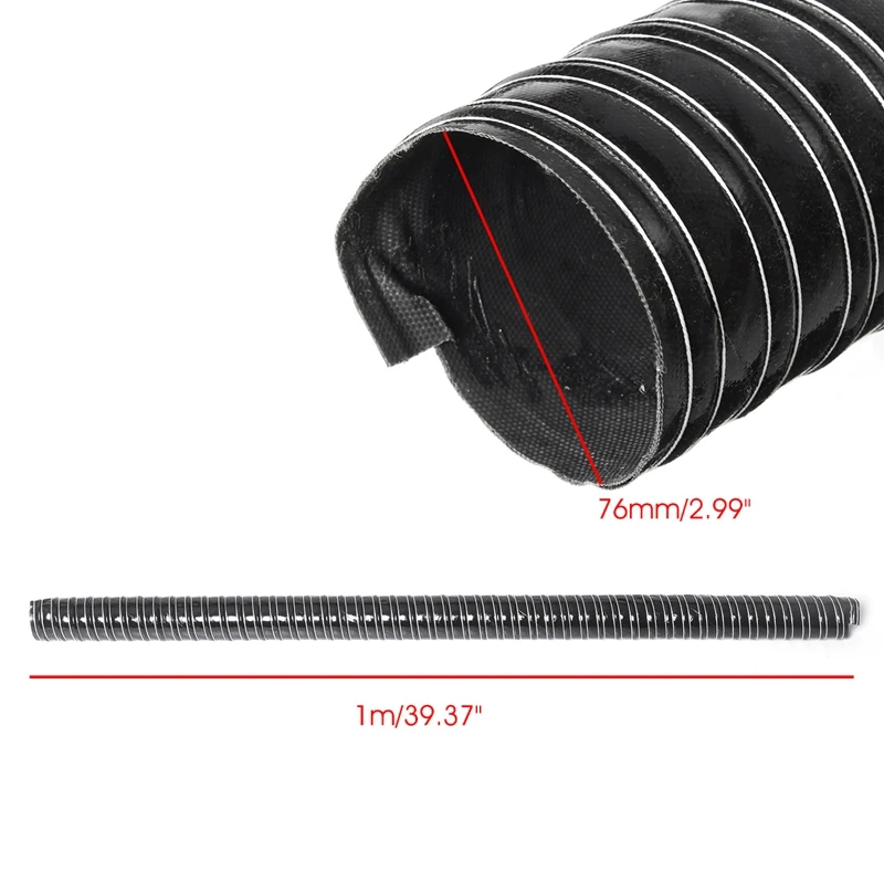 Труба воздухозаборника капота автомобиля 1 м гибкий фильтр 76/70/63/60/57/51/45 мм |