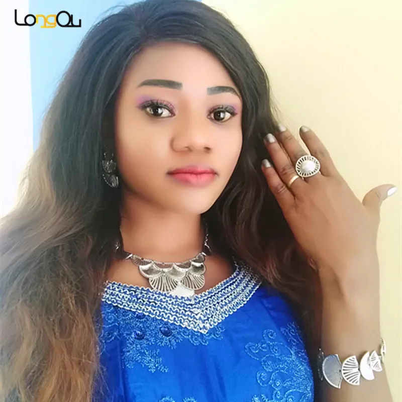 Longqu 2019 Дубай золотые цветные женские бижутерия наборы нигерийские Свадебные