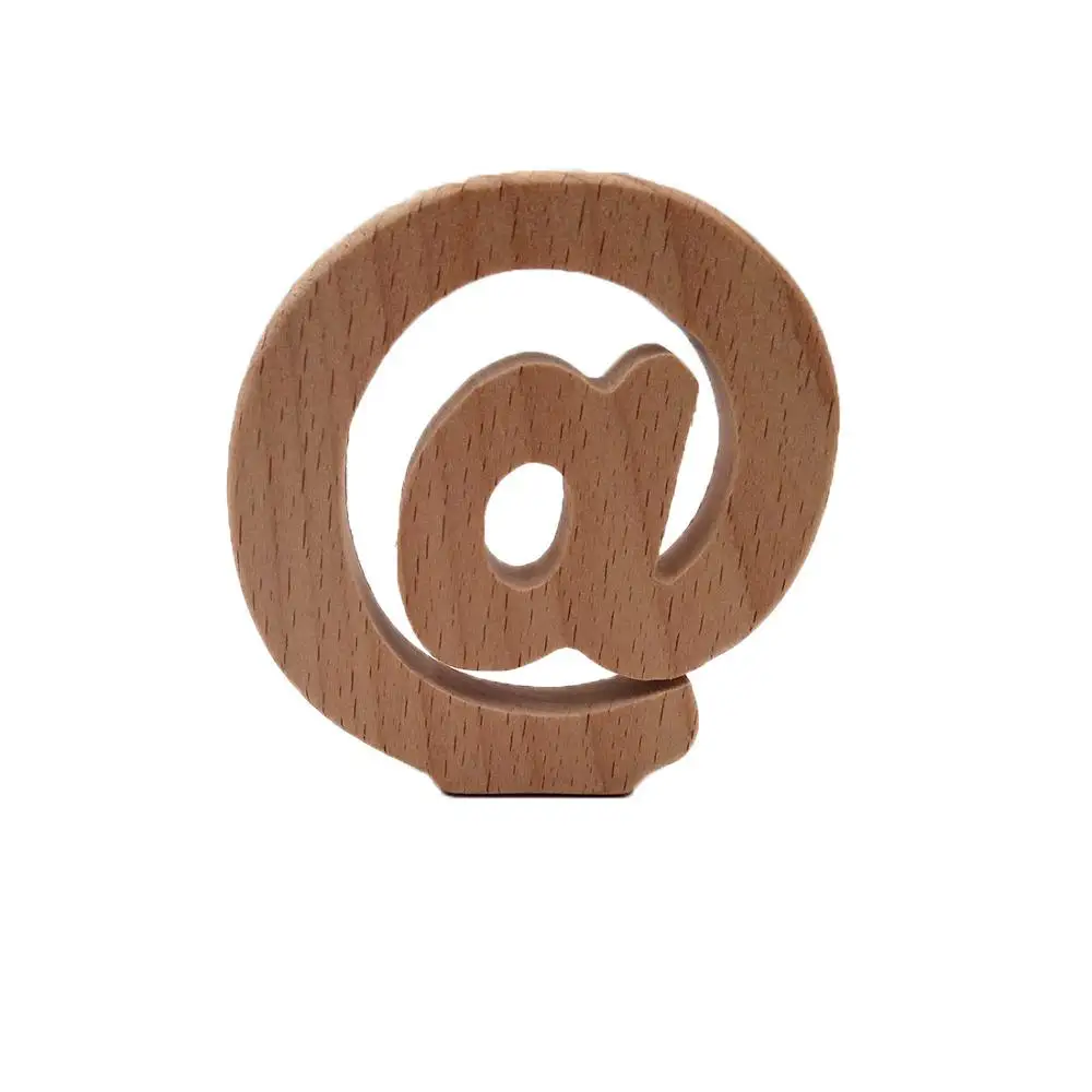 1 шт. деревянный Прорезыватель для зубов мультяшный кулон сделай сам игрушки