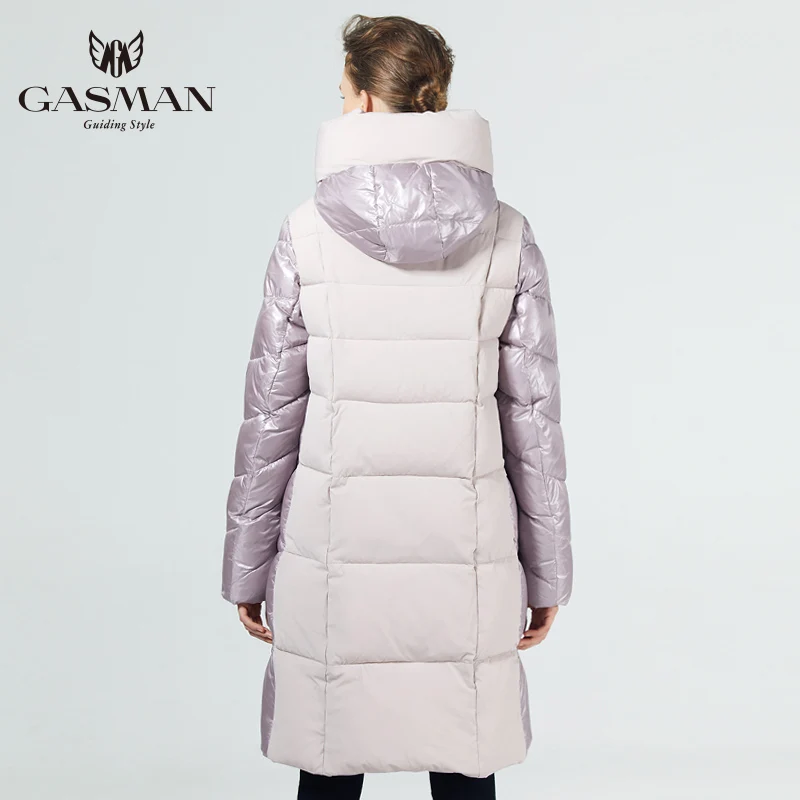 GASMAN 2019 брендовые модные толстые женские зимние пуховики с капюшоном куртки новые
