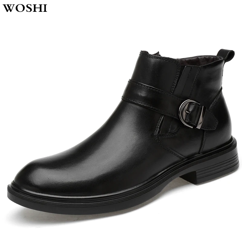 Мужские ботинки мартинсы из натуральной кожи с резиновой подошвой без