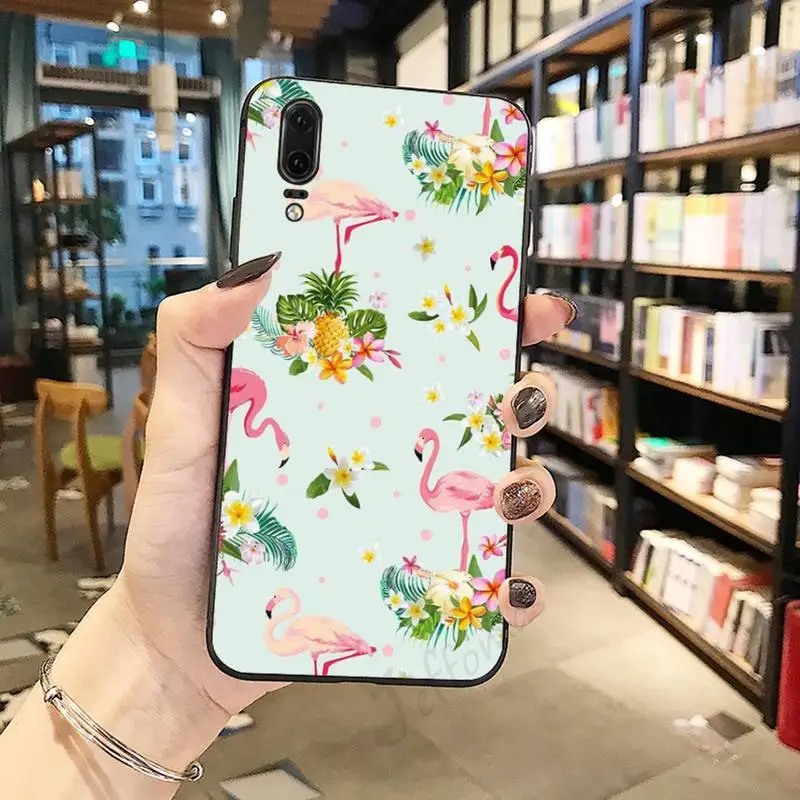 

Flamingo pattern aesthetic high quality Phone Case For Huawei honor Mate P 10 20 30 40 Pro 10i 9 10 20 8 x Lite