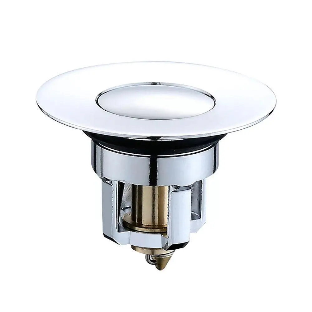 

Universal Basin up Drain Filter Metal Bounce Core Push-type Bathroom Strainer Build-in Tool Filter up Tool Drain Basin R0G1