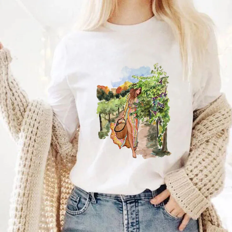 

Aesthetic Print Women Tshirt 2021 New fashion t shirt Harajuku O-neck Short Sleeve Lady T shirt Summer tee shirt femme