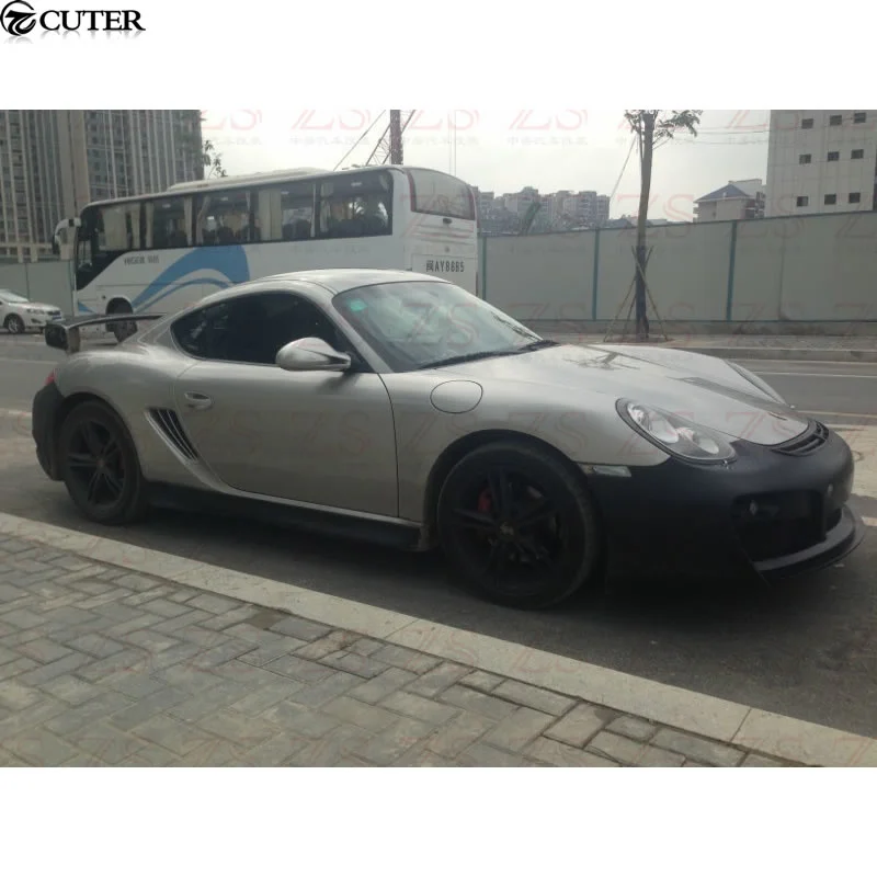 987 FRP передний бампер задний боковые юбки спойлер для Porsche Cayman t Style комплект кузова