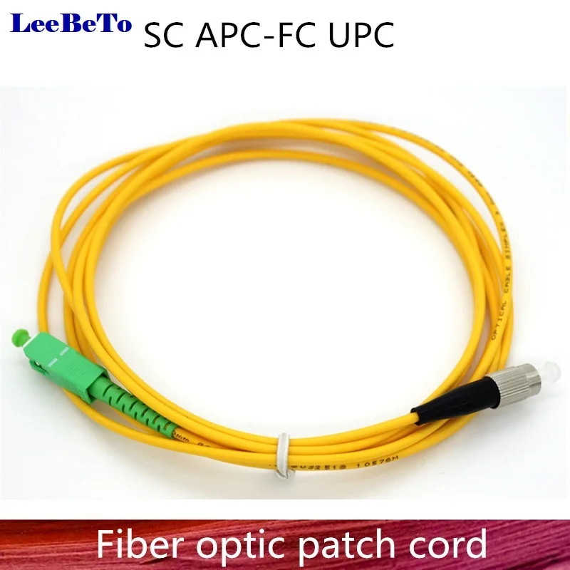 SC/APC to FC/UPC Fiber Optic Patch Cord Cable LC-LC 1m/3m/5m/10m/20m/30m Jumper Single Mode Simplex Fiber Optic Patch Cord