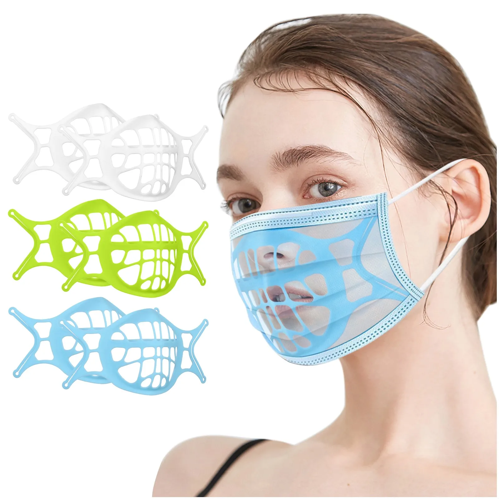 3D маска для рта поддерживающая дыхание помогающая внутренняя подушка кронштейн