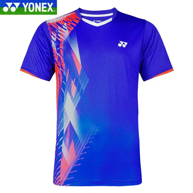 Оригинальные мужские футболки для бадминтона Yonex дышащие удобные быстросохнущие спортивные футболки с коротким рукавом для фитнеса Lin Dan - Цвет: Белый