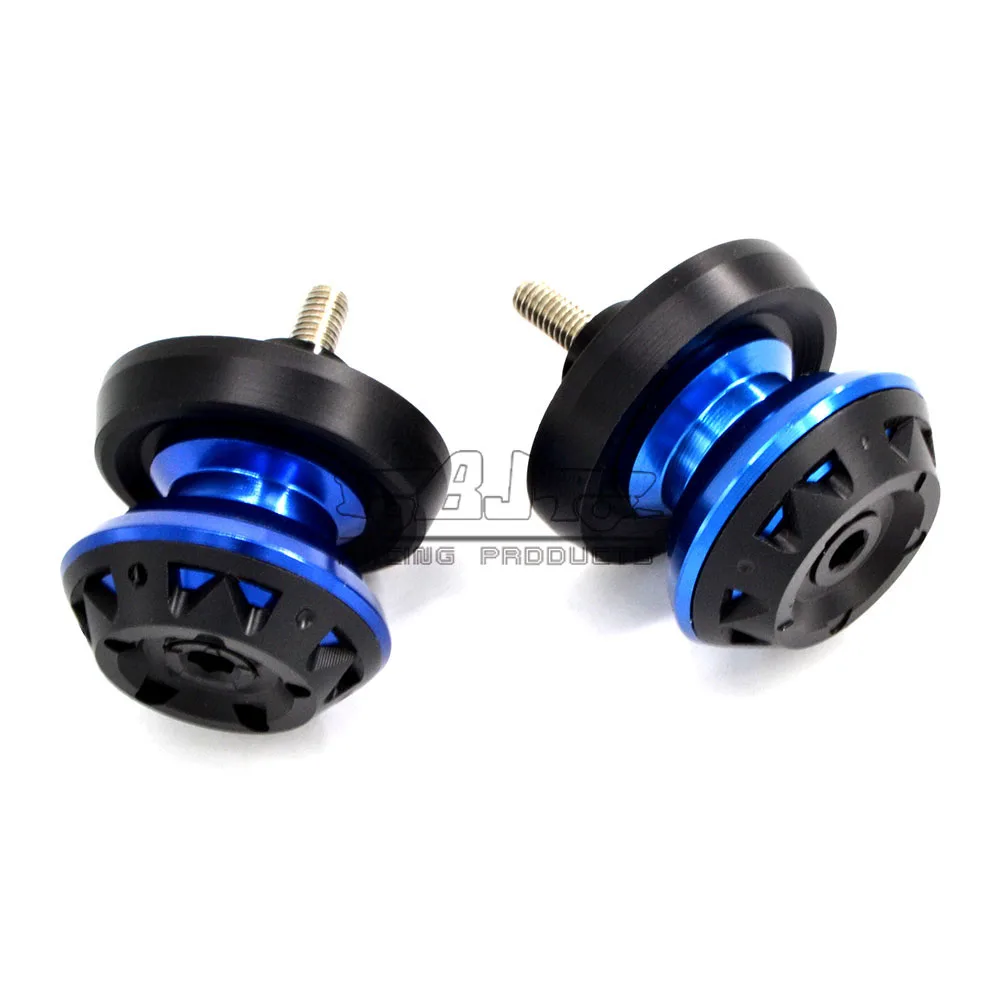 M10 Blue Bobbins 6 мм M6 M8 10 мм маятник мотоцикл слайдерные катушки поворотный рычаг стенд бобины винты болты для Yamaha R3 R25 FZ8 YZFR1 R6 MT09 - Цвет: M10 Blue Bobbins