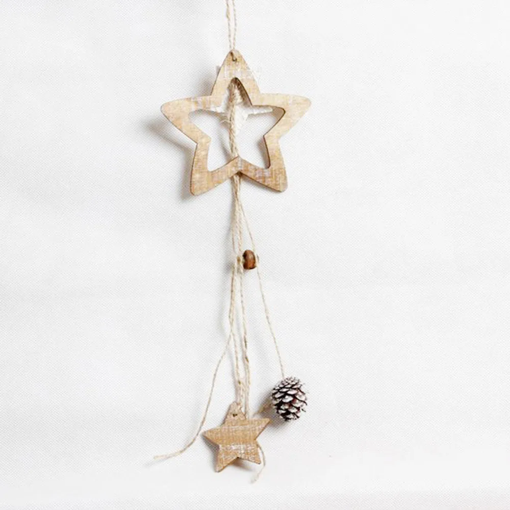 Деревянные Подвески в виде рождественского оленя украшения для рождественской