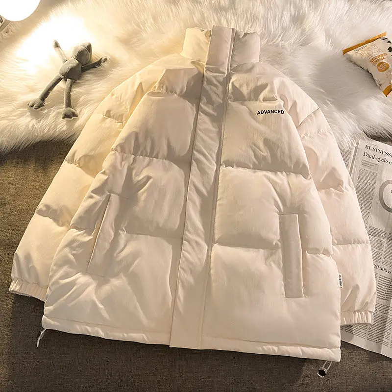 Cashmere cotton padded jacket men's winter couple fashion stand collar cotton padded jacket men's thickened jacket