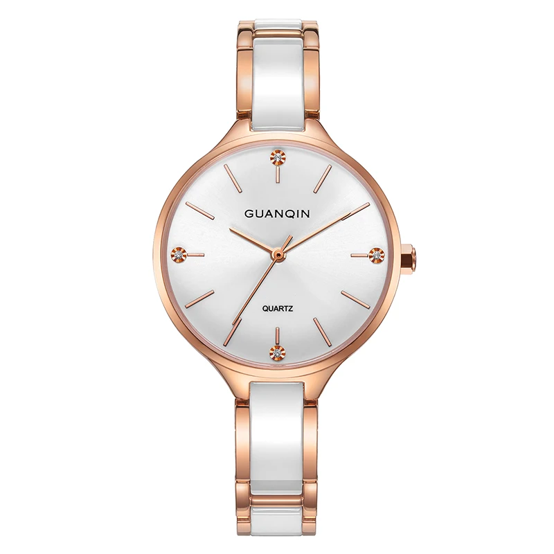 GUANQIN Luxury Brand Watches For Women Small Exquisite Ladies Wrist Watch Women Quartz Watch Simple Woman Watch With Steel Band