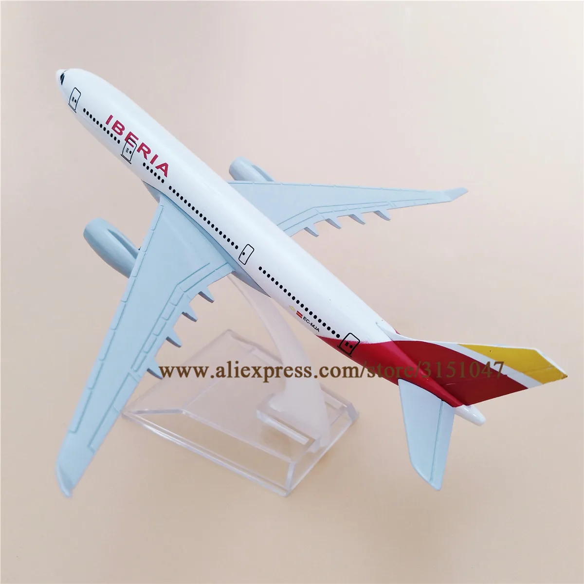 

HOT SALE Alloy Metal Spain Air IBERIA A330 Airlines Airplane Model IBERIA Airbus 330 Plane Model Stand Aircraft s 16cm