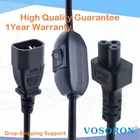 60 см IEC 320 C14 штекер к C5 гнездовой адаптер кабель IEC 3 штырьковый штекер к C5 DU UPS адаптер питания конвертер шнур Удлинительный кабель