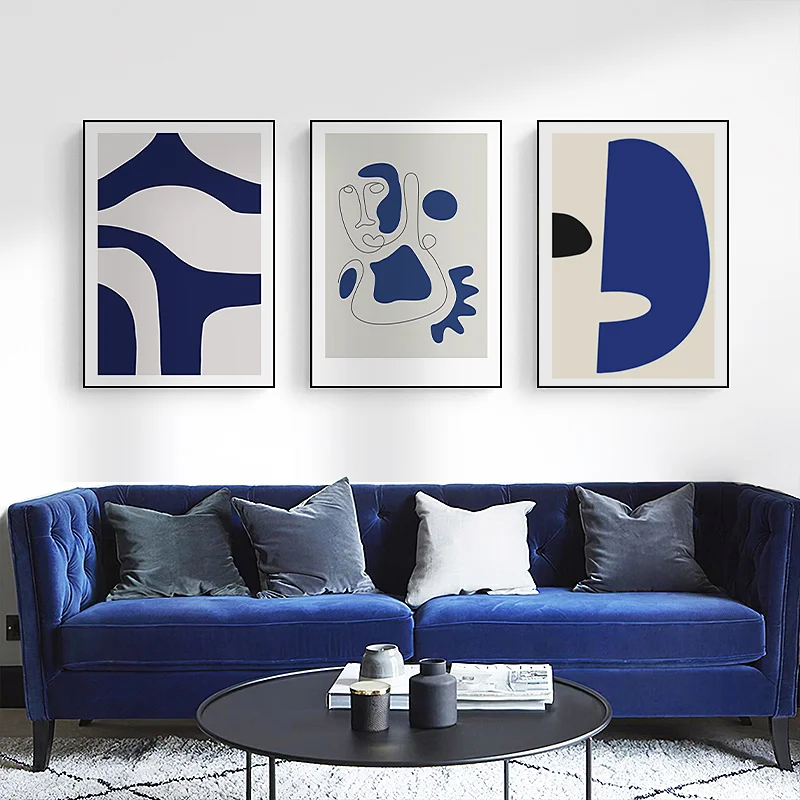 Современное абстрактное украшение для дома холст художественная живопись Анри