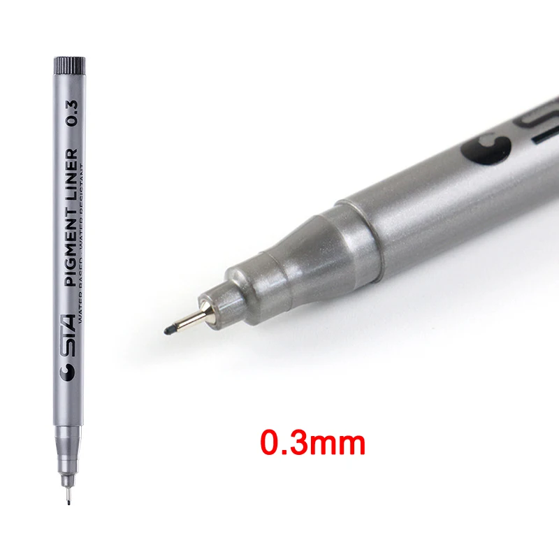 Черный тонкий наконечник эскизная ручка линия рисования комиксов картина в