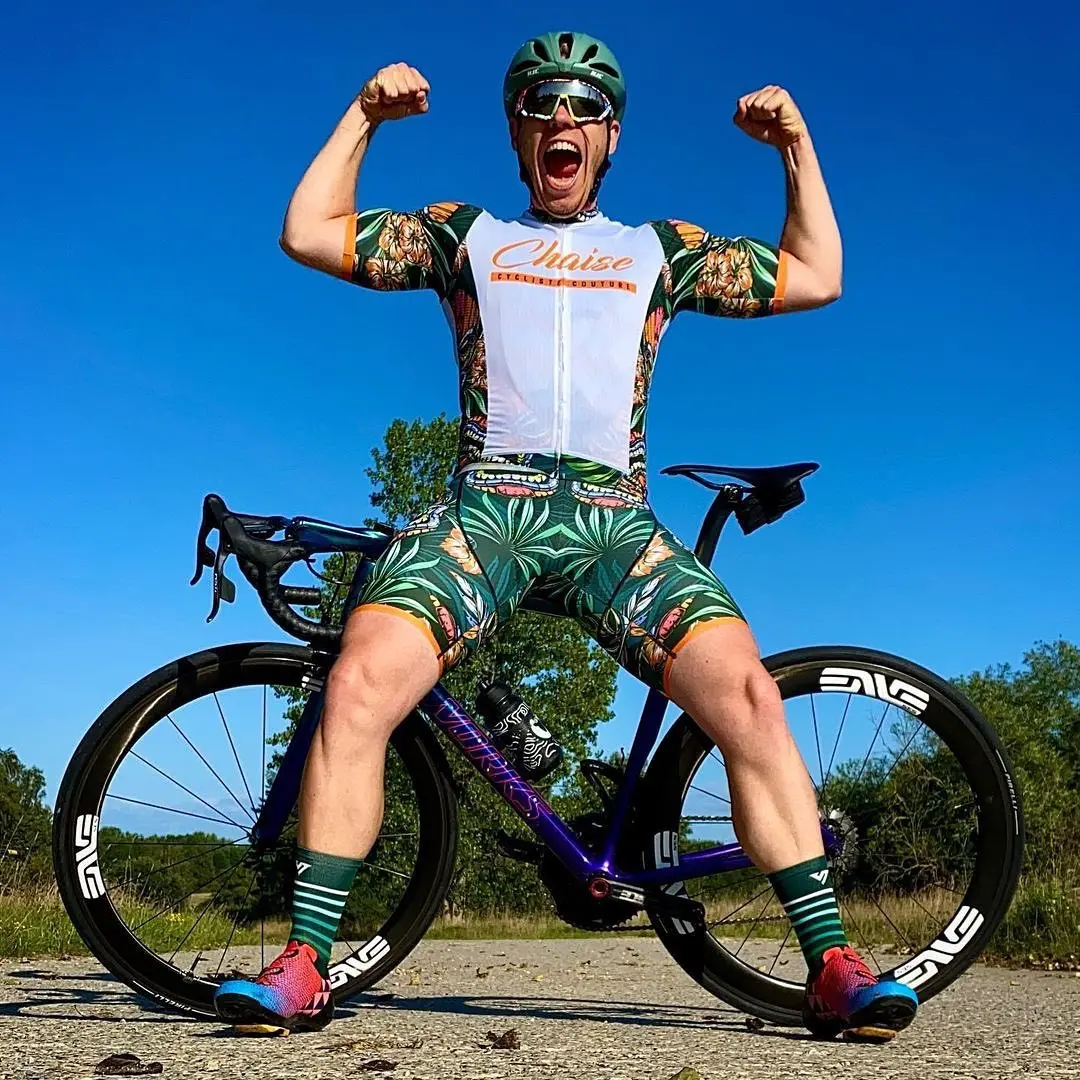 

Chaise Mens Ropa Ciclismo Lycra Breathable Short Sleeve Skinsuit Pro Sport Road Bicycle Clothes Mtb Bicycle Triathlon Skinsuit