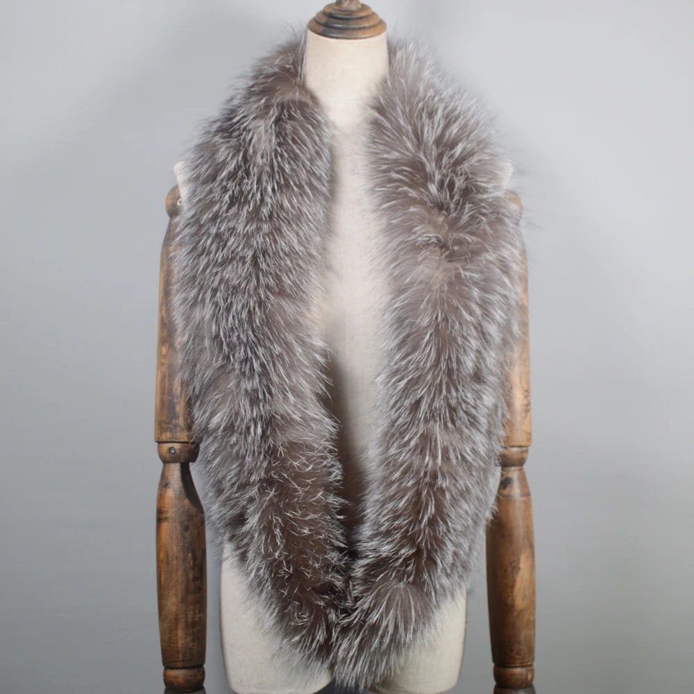 Шарф женский из натурального Лисьего меха большой теплый и мягкий 2021 натуральный