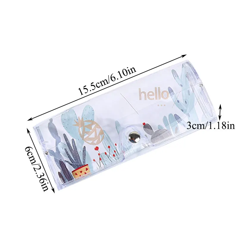 

Cartoon Cute Travel Women Transparent PVC Eye Glasses Box Bag Case Protection Holder Carry Box Eyewear Accessories