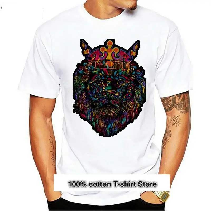 

Camiseta de León brillante para hombre, ropa de calle, Dan Dingeroz