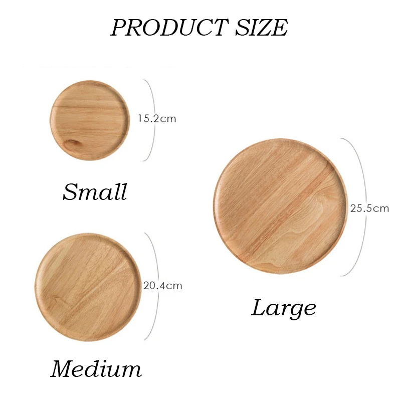 Деревянная твердая закуска из акации круглая тарелка торт фруктовое блюдо