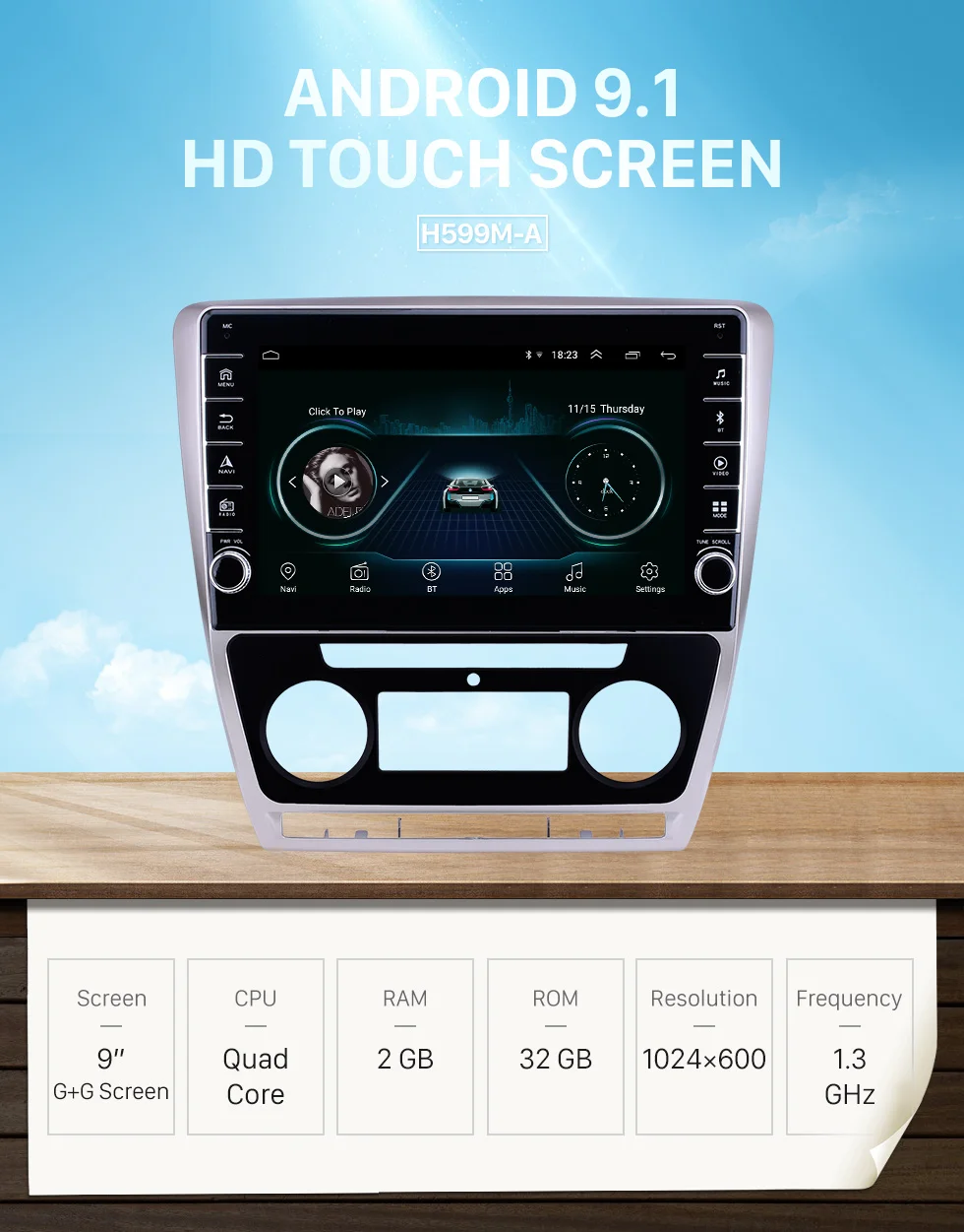 Seicane 10,1 дюймов Android 9,1 ram 2 Гб rom 32 ГБ для 2007-2011 2012 2013 SKODA Octavia автомобильный gps Радио Стерео головное устройство плеер