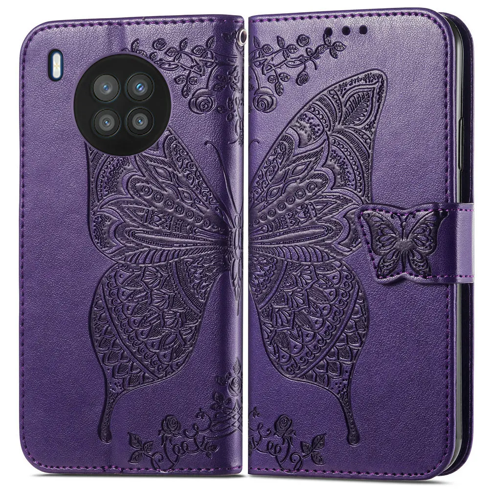 

Flip Case Butterfly Leather 360 Protect Wallet Funda for Huawei
