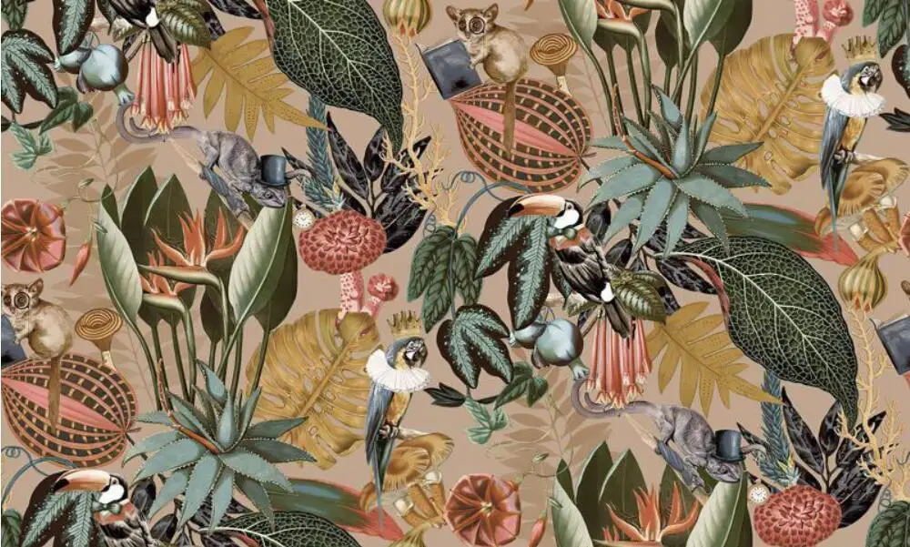 

beibehang шелковые обои Юго-Восточная Азия тропические растения