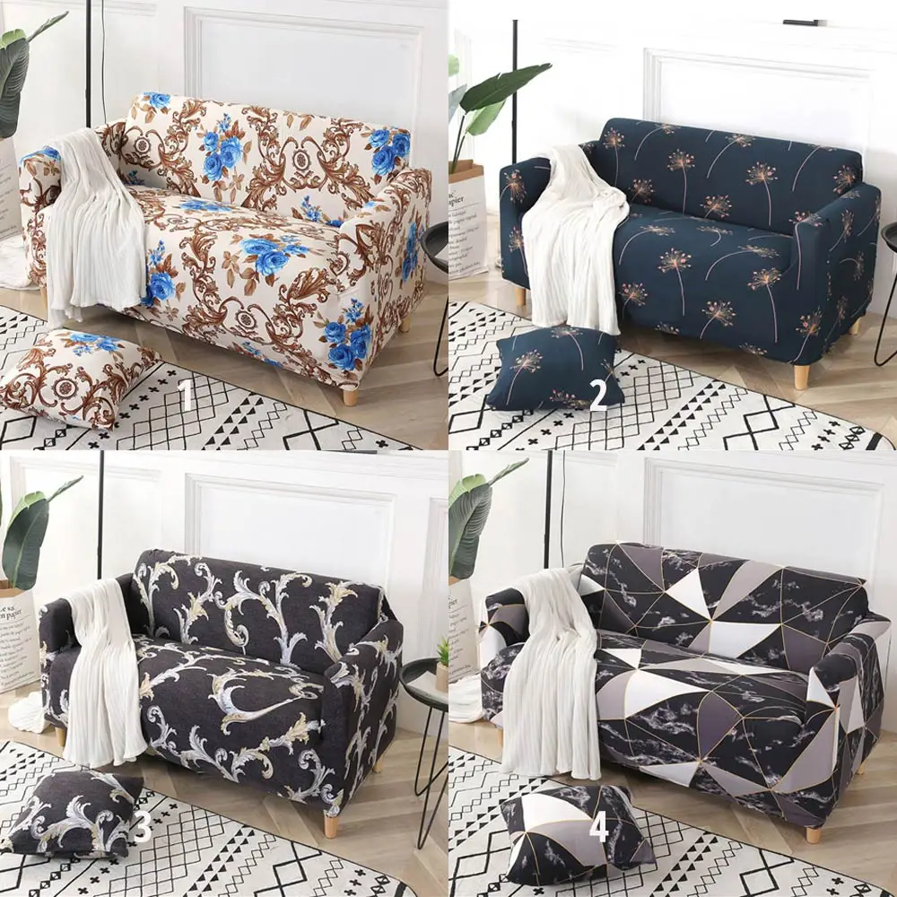 Чехол с цветочным принтом секционный чехол для дивана все включено эластичный |