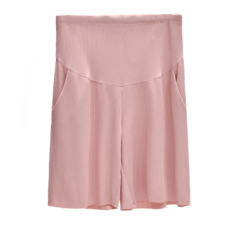 

Summer Thin Soft Breathable Ice Silk Maternity Short Pants Wide Leg Loose Straight Shorts for Pregnant Women Casual Pregnancy