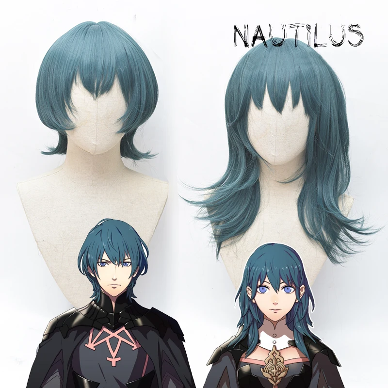 Мужской/женский парик для косплея из искусственных волос с эмблемой огня ролевых