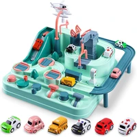 race tracks for boys car adventure city rescue preschool educational toy vehicle puzzle car track playsets for kids gifts
