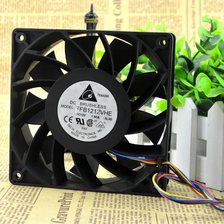 Вентилятор Для Delta FFB1212VHE 1.5A 12038 12 В см 4 иглы PWM контроль скорости и