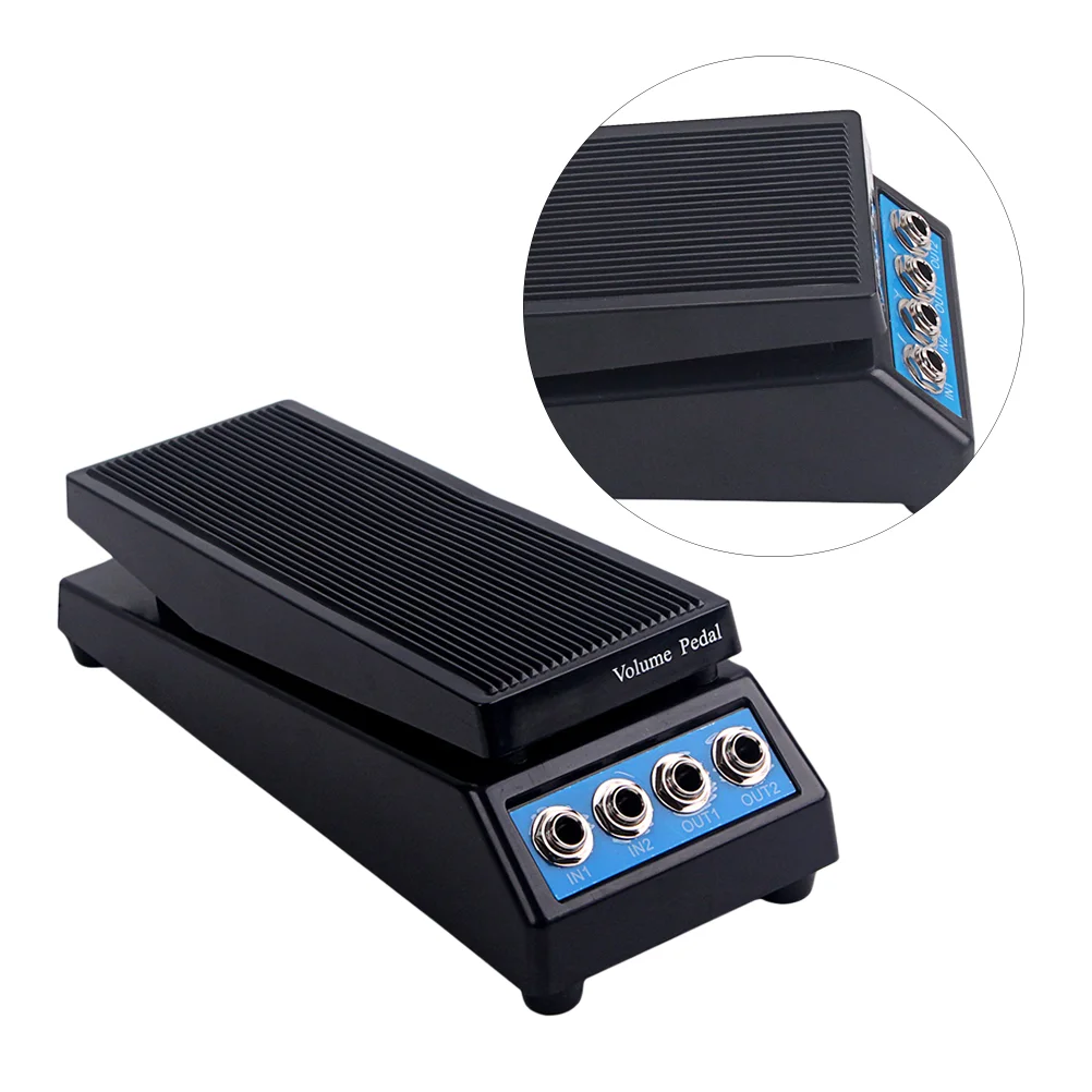 

Педаль громкости для гитары, 4-канальная гитарная педаль с эффектами, аксессуары для гитары, O26, черный цвет