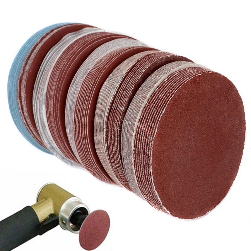 

100pcs Round Sandpaper 75mm 3" Sanding Discs Grinding Pads Sheets For General Polishing