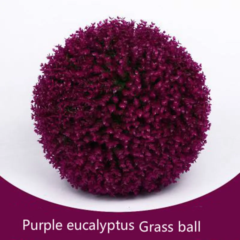 Large Milan Grass Ball Artificial Plants Plastic Eucalyptus Balls Wedding Party Home Outdoor Decoration Bonsai Fake grass