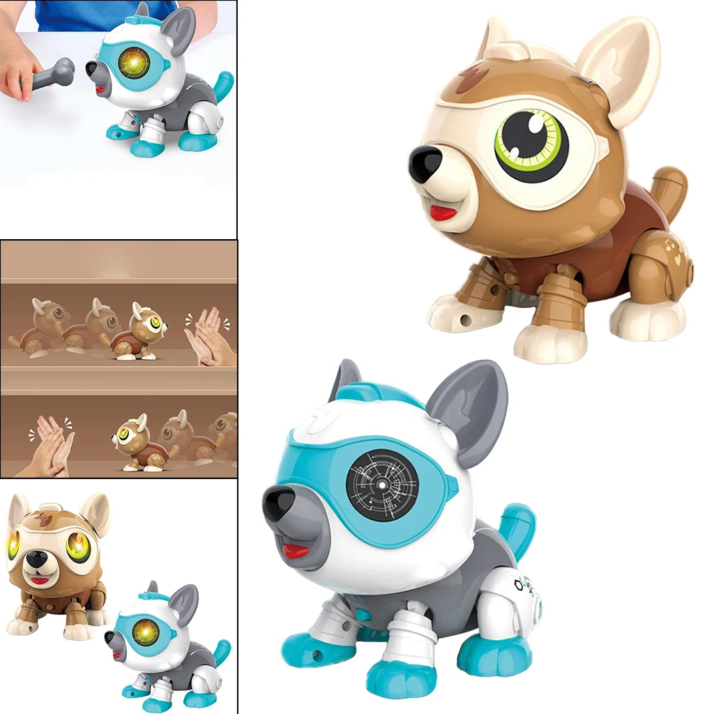 

Dog Toy Interactive Electronic Puppy Toys Voice Touch Control with Light Flashing Eyes