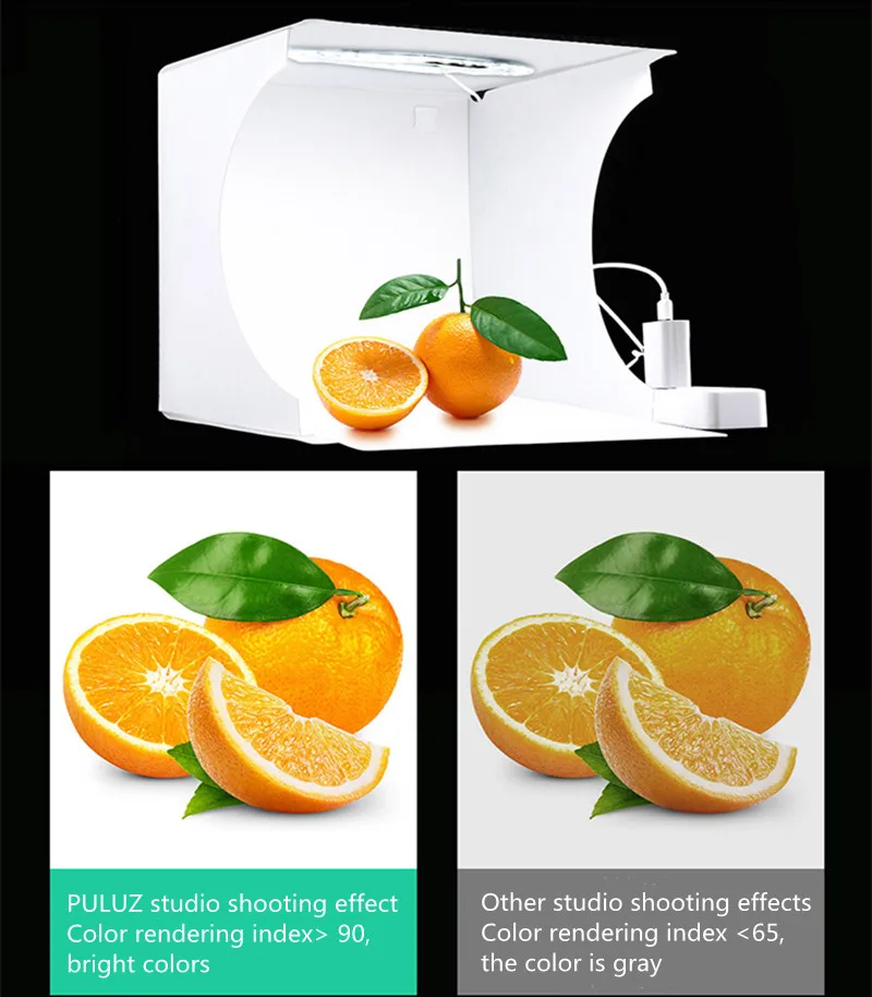 

30CM LED Ring Light Folding Studio Set, Mobile Phone, Camera Photo Props, Three Color Temperature Switchable
