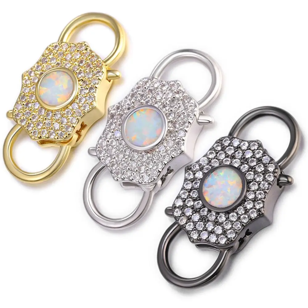 

DIY Jewellery Making Pearl accessories Zircon Crystal Spiral Clasps Pendant Necklace for Accessories DIY Fine Jewelry