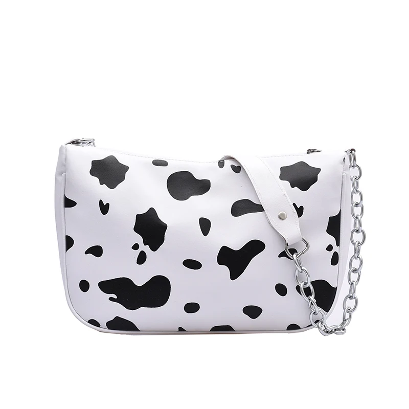 

Small Shoulder Bags For Women 2020 FamousBrand Cow Print Bag Luxury Handbags Female Casual PU Leather Underarm Bags Totes Bolsa
