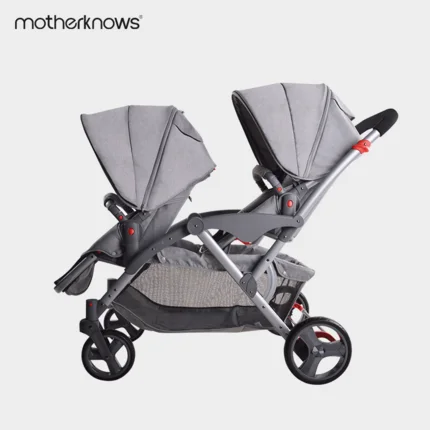 Motherknows оригинальная двухместная детская коляска для близнецов kinderwagen 2 в 1