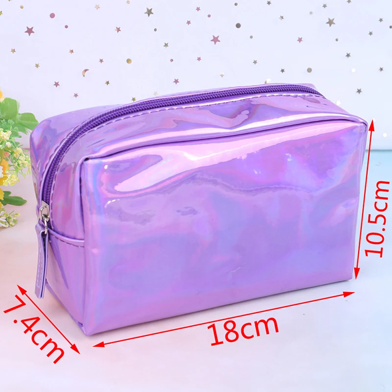 

Fashion Holographic Makeup Pouch Laser Zipper Toiletry Cases Makeup Bag Pencil Case Laser Cosmetic Bag 5 Colors