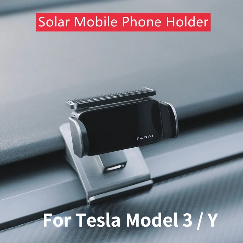 For Tesla Model 3 Model Y Car Solar Mobile Phone Holder Electric Holder 2021 2022 Tesla Model 3 model Y Modification Accessories