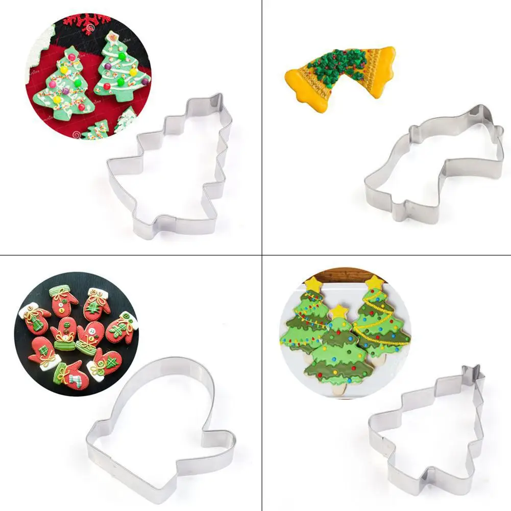 16 шт. Рождественская серия из нержавеющей стали Санта-Клаус Снеговик Лось сосна