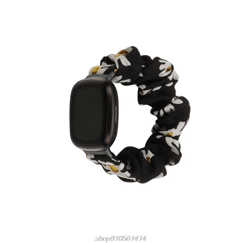 

Elastic Fabric- Band for Fitbit- Versa 3 Women Girls Woven Strap Scrunchies Watch Band For Fibit- sense correa J22 21 Dropship