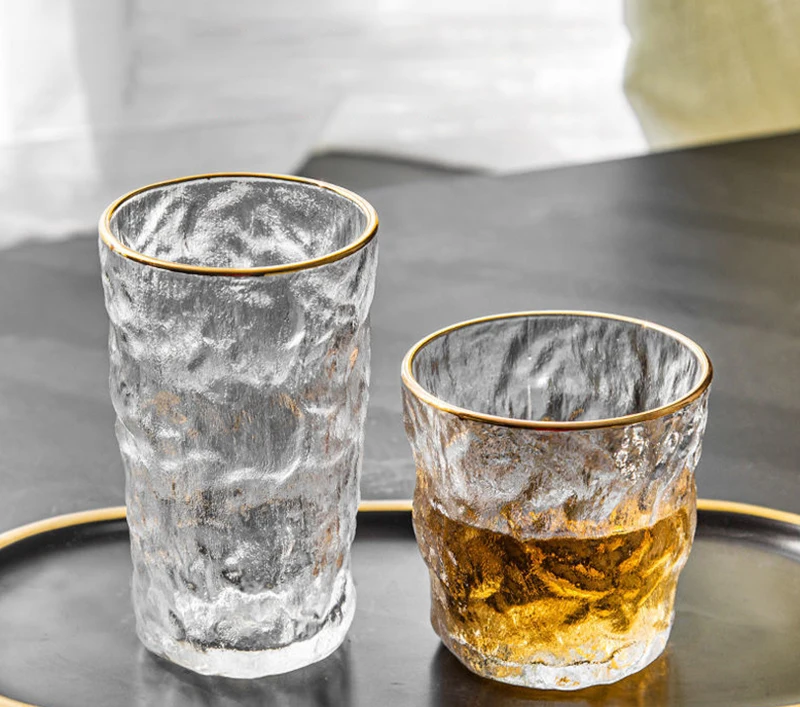 

Frosted glass cup glacier mug Lead-free Heat Resistant Transparent Crystal Beer Whiskey Brandy Vodka Cup Multi Pattern Drinkware