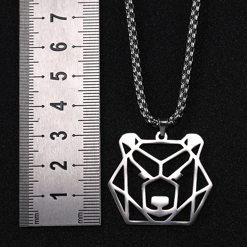 tiger 1 Myshape 316L ювелирные изделия из нержавеющей стали кролик Тигр Леопард волк лиса кошка слеза Единорог из нержавеющей стали наземное животное ожерелье - Окраска металла: tiger 1